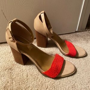 Torrid Neon Orange Block Heels